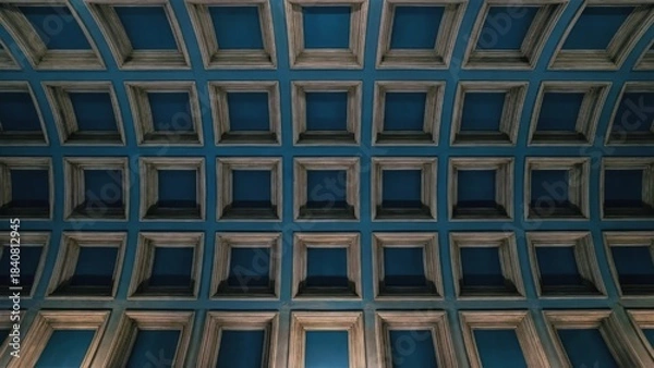 Fototapeta Architectural Ceiling Vault Interior Abstract Symmetry View