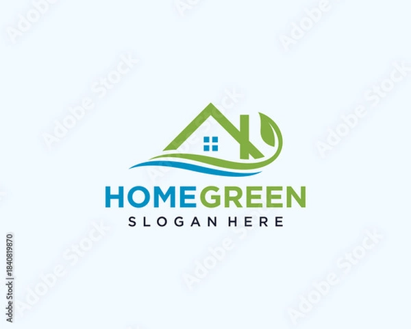 Obraz Home green logo