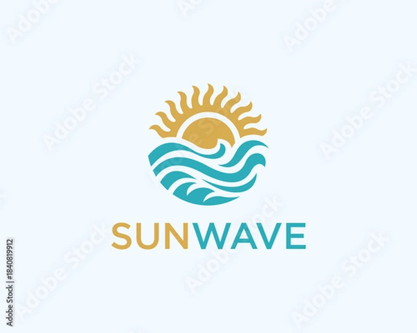 Obraz Sun wave logo
