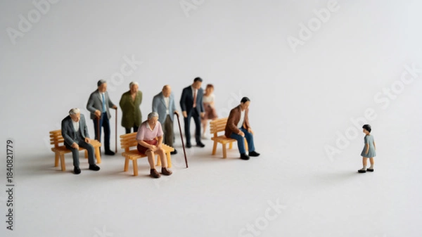 Obraz 少子高齢化イメージ　Generative AI