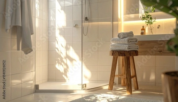 Obraz Sunny bathroom interior design
