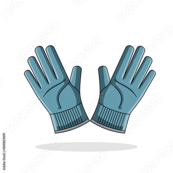 Obraz Blue leather gloves
