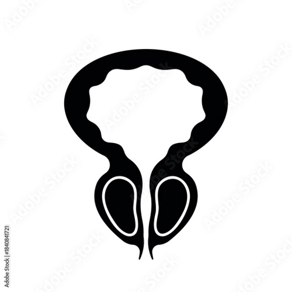 Obraz Prostate icon black vector illustration