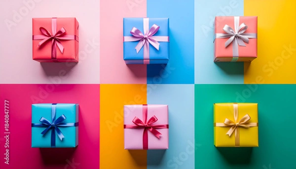 Obraz ポプアート風なプレゼントボックス