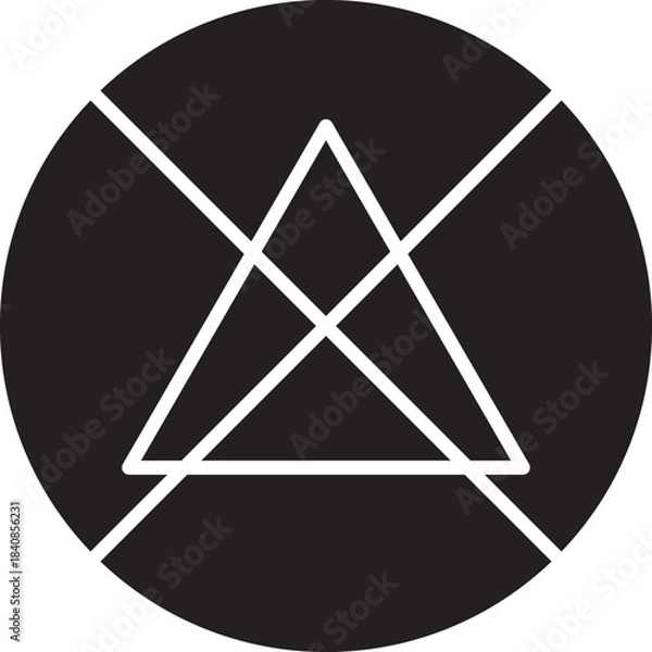 Fototapeta Fabric Specification Vector Icon - Do Not Bleach