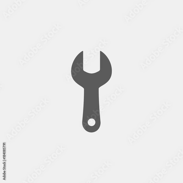 Obraz Wrench Icon in trendy flat style isolated on grey background. Spanner symbol for your web site design, logo, app, UI. Vector illustration, EPS10.