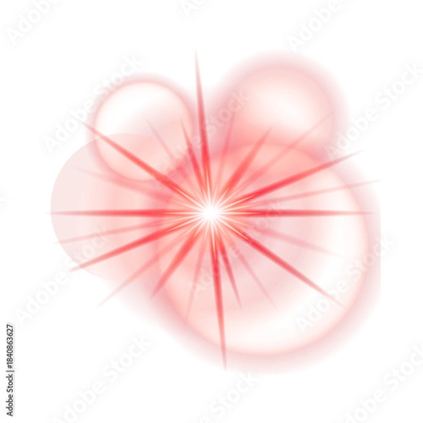 Fototapeta Red Energy Burst Effect