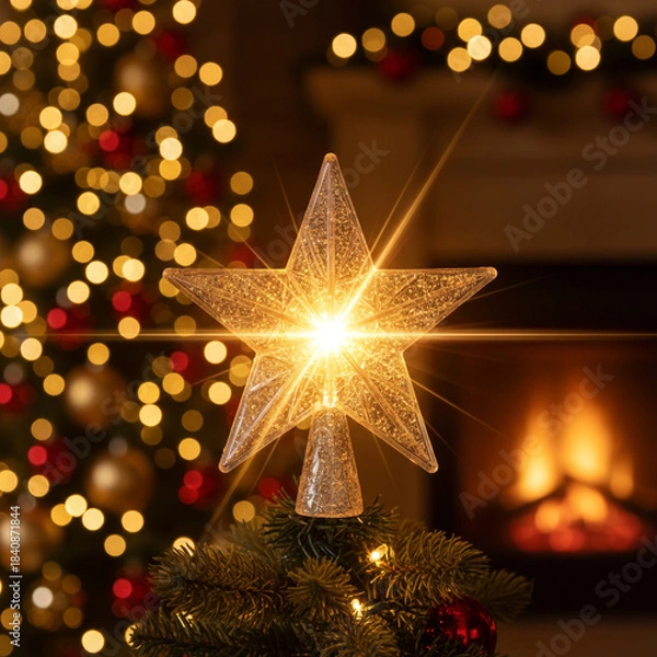 Obraz christmas tree with lights