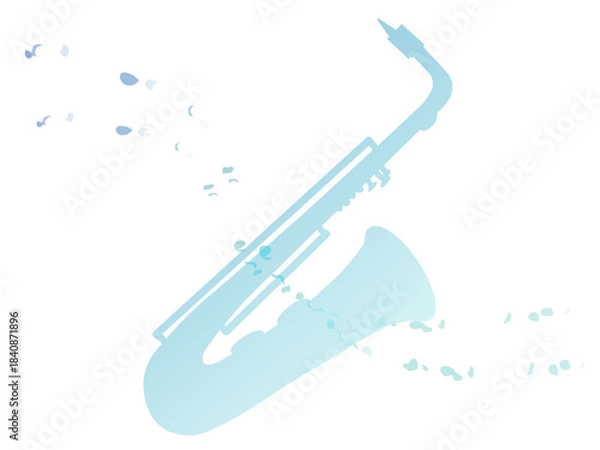 Obraz シンプルなサックスのイラスト