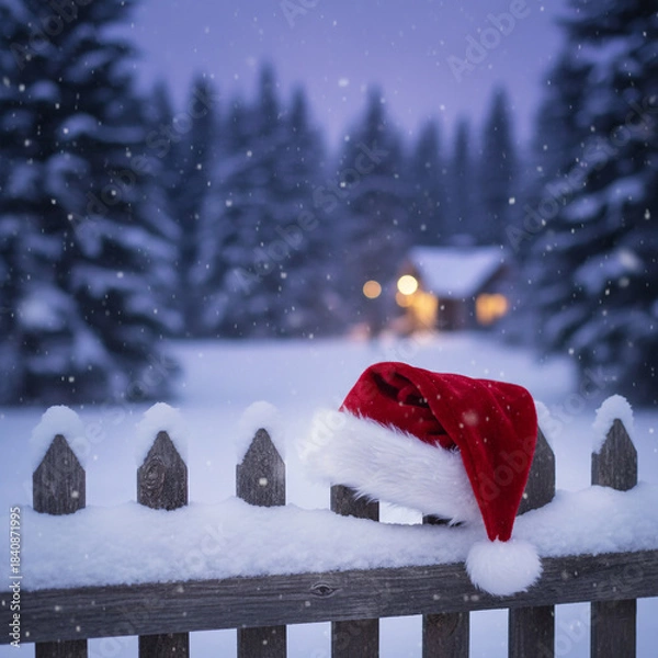 Obraz christmas tree in snow