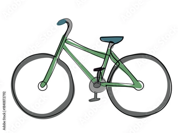 Obraz Bicycle in a continuous line pattern.