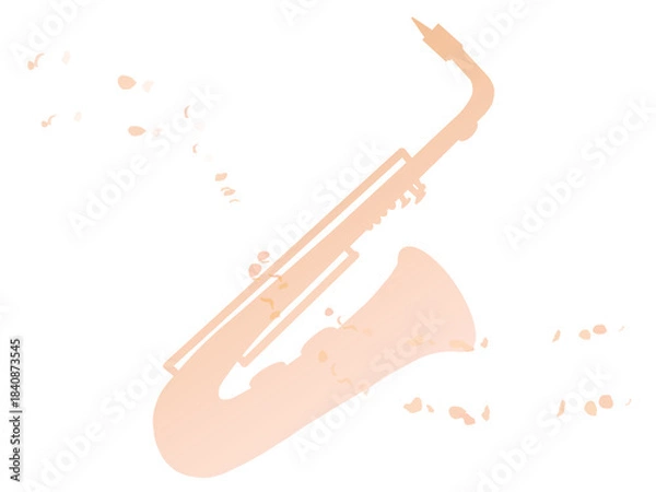 Obraz シンプルなサックスのイラスト