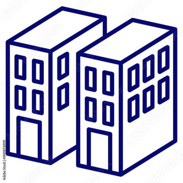 Obraz apartment icon vector