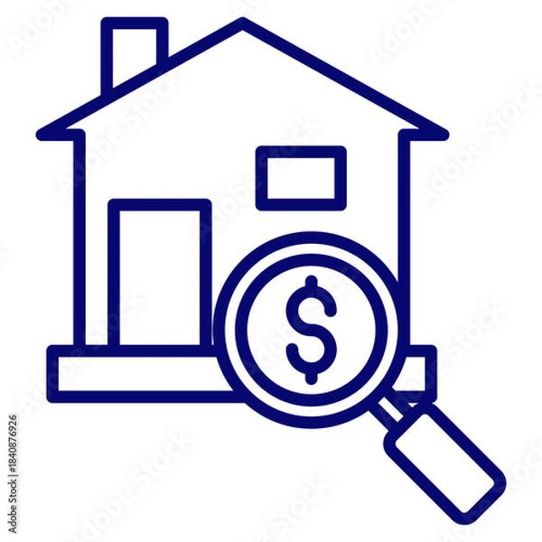 Obraz house appraisal icon vector