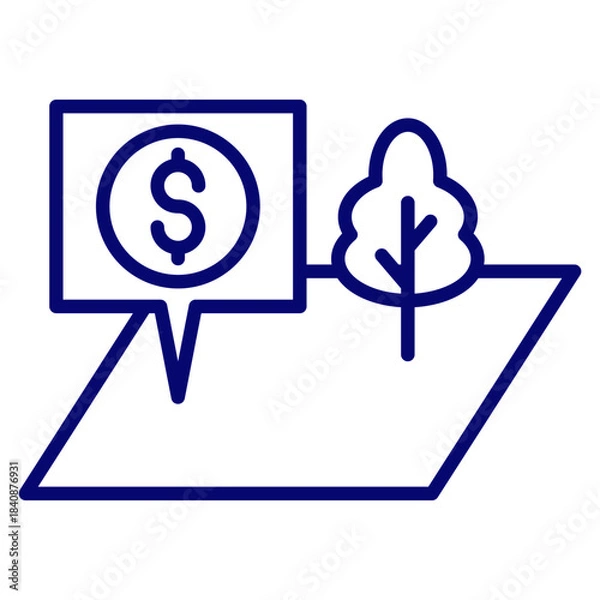 Obraz property land icon vector