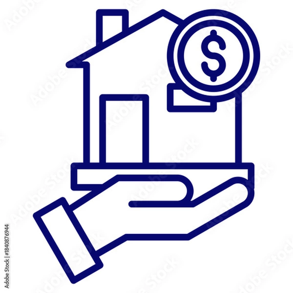 Obraz housing agent icon vector