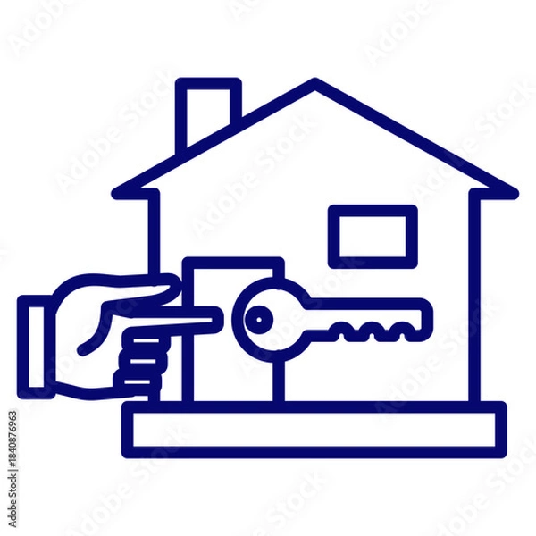 Obraz house ownership icon vector