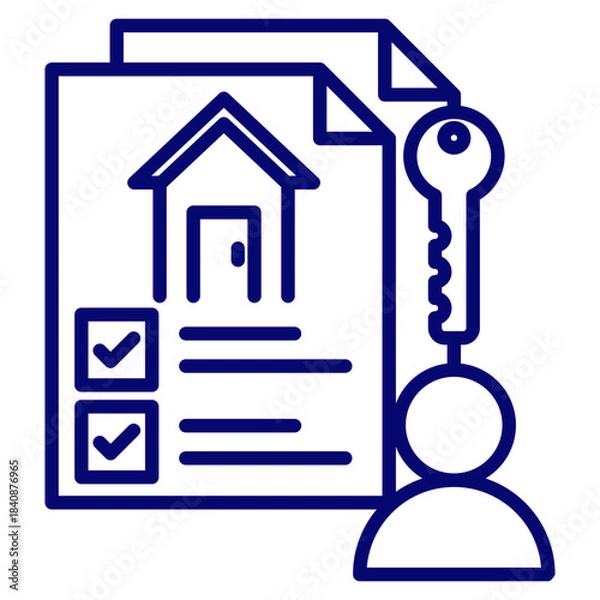 Obraz house tenant icon vector