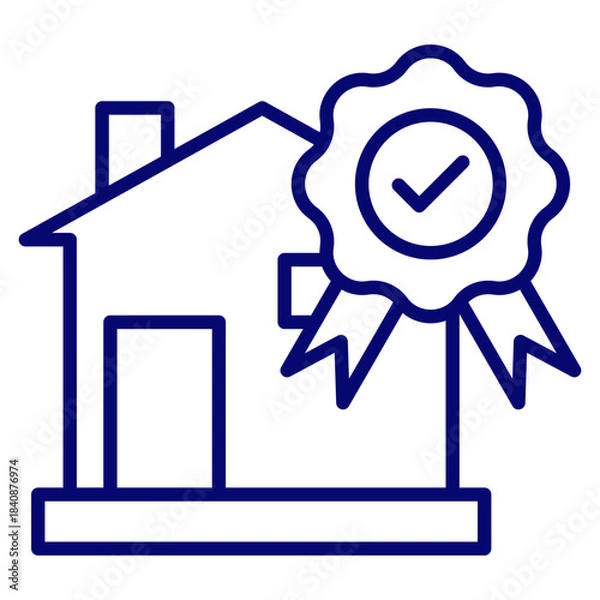 Obraz house warranty icon vector