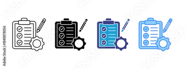 Obraz Project icon set multiple style collection