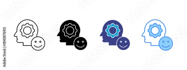 Obraz Behavior icon set multiple style collection