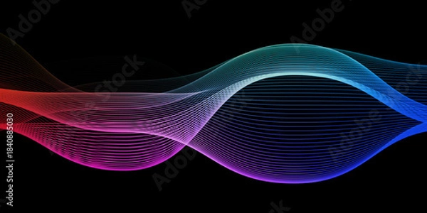Obraz Futuristic Waveforms