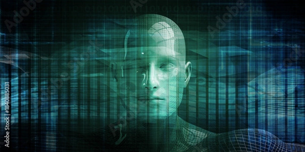 Obraz Immersive Virtual Reality Futuristic Technology Backgrounds