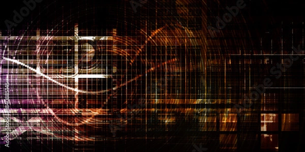 Obraz Artificial Intelligence Neural Network Data Visualization Background