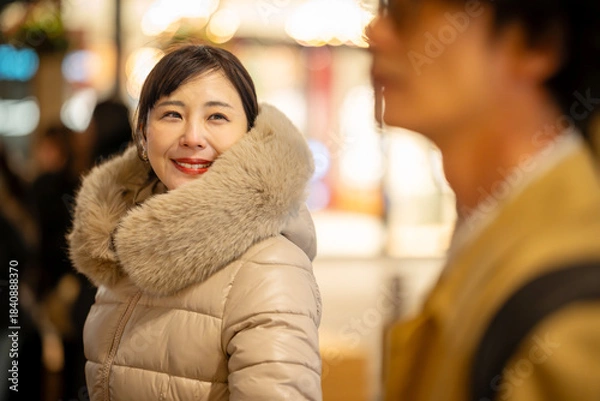 Obraz 男女　イルミネーション　デート