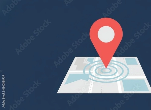 Obraz Map location pin on digital navigation