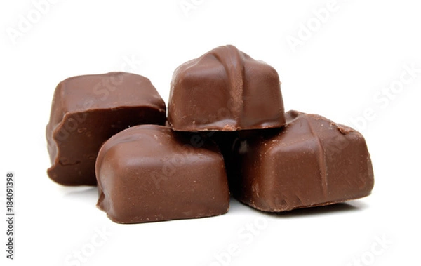 Obraz Big chocolate candy on a white background