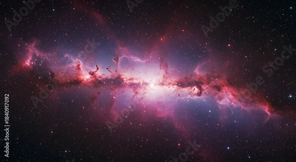 Obraz Vibrant nebula and star field in deep space