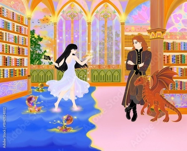 Obraz Fantasy library 