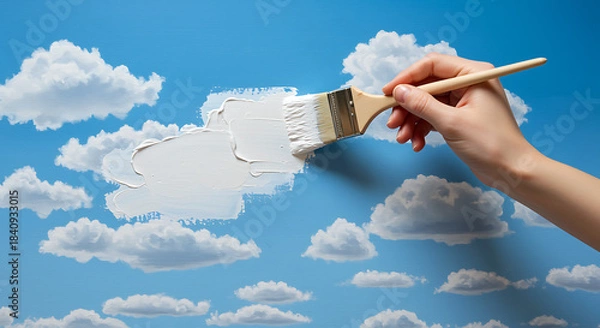 Obraz hand with brush