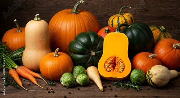 Obraz pumpkins and squash