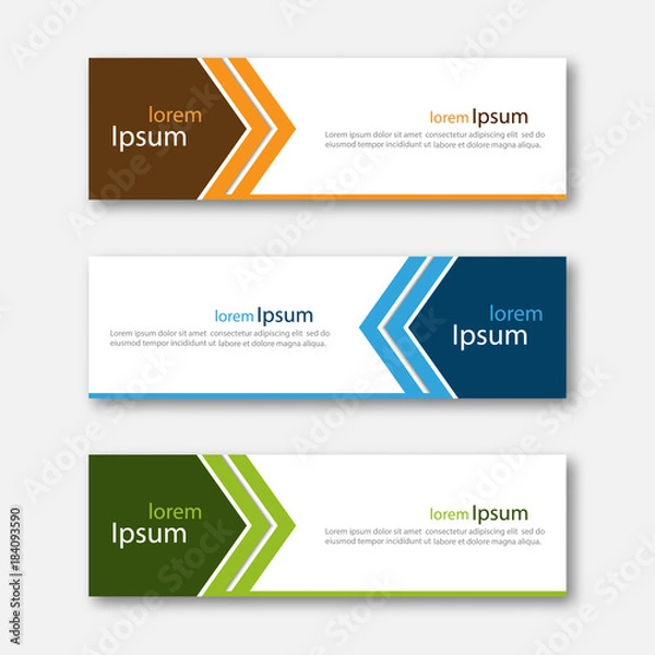 Obraz Set of abstract design banner template.