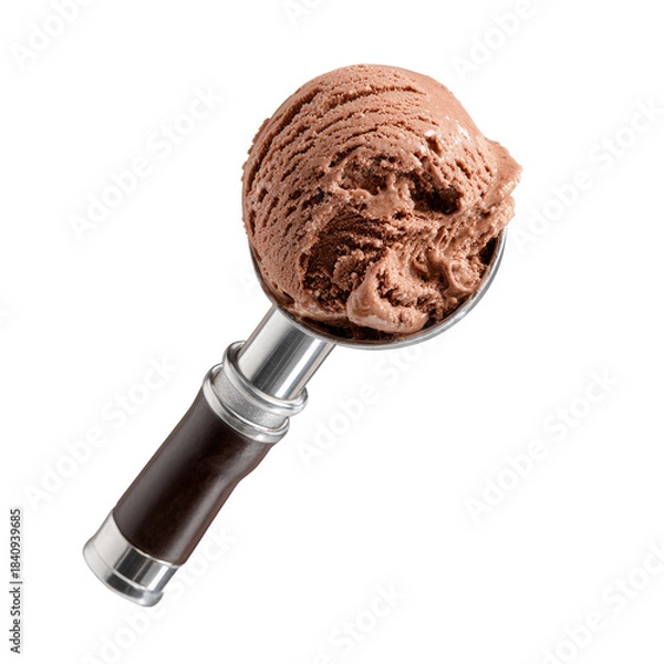 Obraz Choc. scoop with textured surface; sleek handle