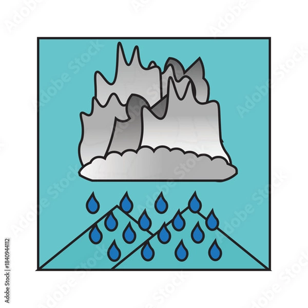 Obraz Nimbostratus clouds on frame