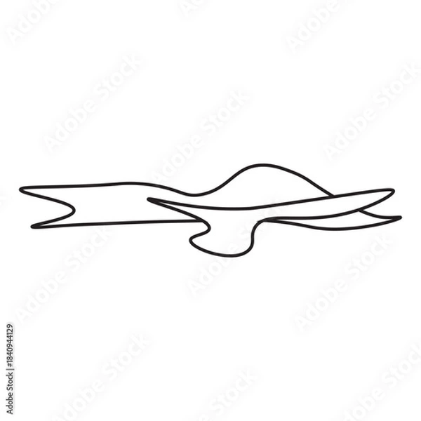 Obraz Stratus Clouds line icon