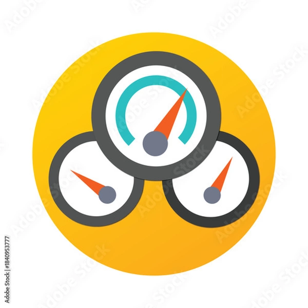 Obraz Speedometer 3d vector icon illustration