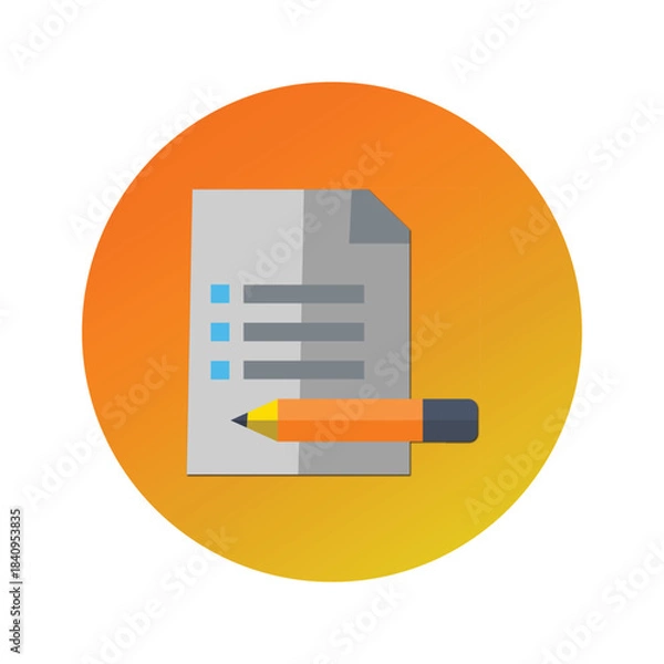 Obraz Exam vector illustration icon