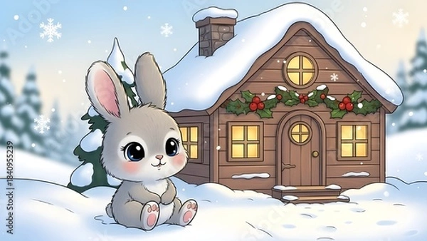 Obraz rabbit in the snow