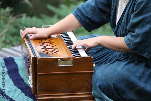 Obraz ハルモニウムの演奏をする女性