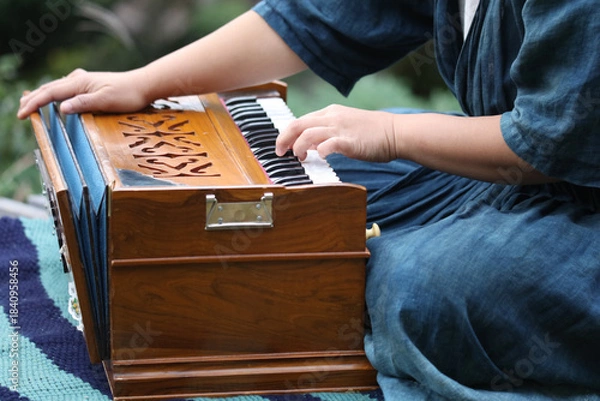 Obraz ハルモニウムの演奏をする女性