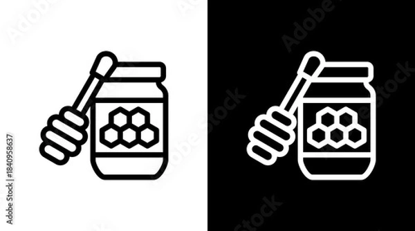 Obraz Honey With Icon Set Design