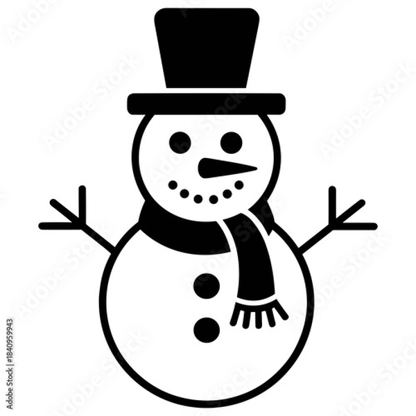 Fototapeta Boneco de neve engraçado