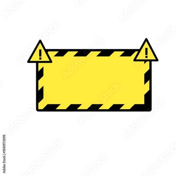 Obraz warning note frame