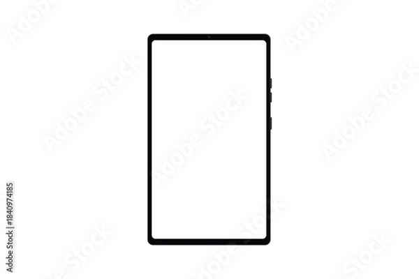 Fototapeta Realistic modern digital tablet computer mockup with blank screen isolated vector.