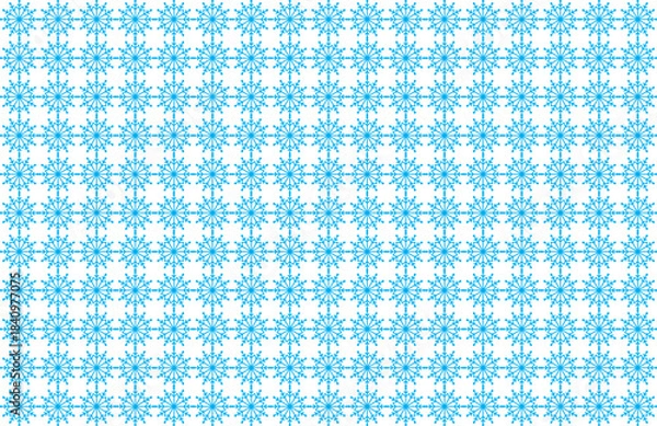 Fototapeta Blue Snowflake Pattern Background