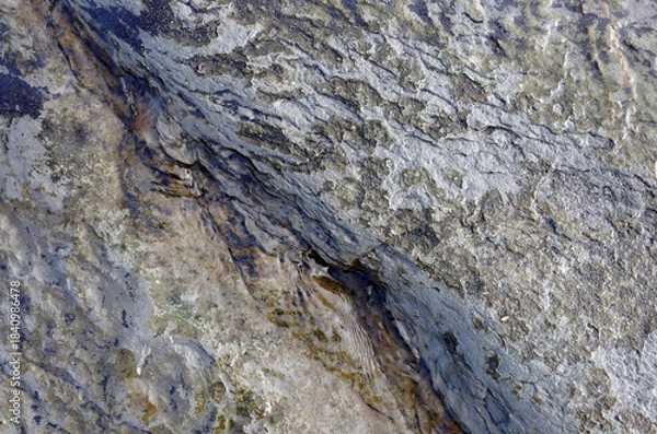 Fototapeta 途切れることの無い、寄せては返す波の織りなす浜辺のパターン。時を忘れて自然の光景に見入っている自分。太古から連綿と繰り返されている自然の営み。母なる水を蓄えた優しく美しい地球。人間・ホモサピエンスは自らの幸せを得たいがために、どれほど地球をいじめてきたか。今、その地球が危機に瀕している。うめき声すらも聞こえてくる。混沌とした世の中、私たちは何をなすべきか、できることは何か。